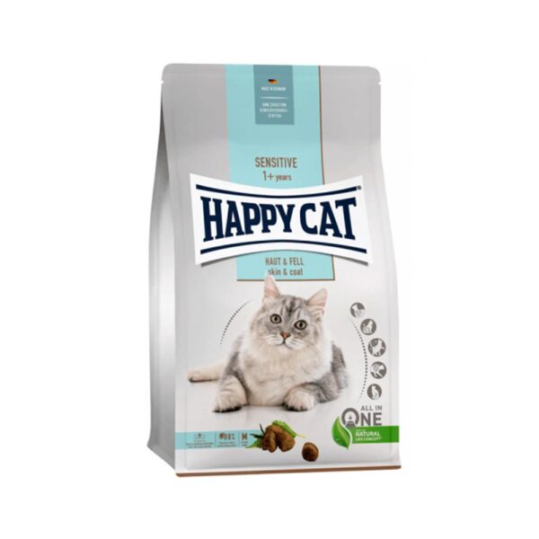 Happy Cat Adult Cat Food – Sensitive Skin & Coat (1.3kg)