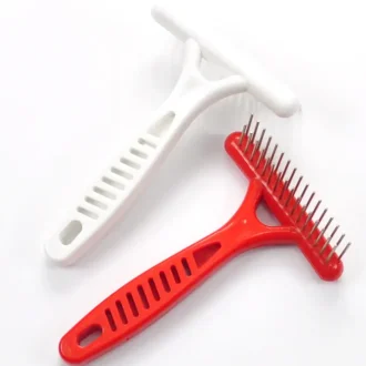 Pet Rake Comb – 2 Rows Stainless Steel