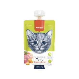 Wanpy Tasty Meat Paste Cat Treat – Tuna, Chicken & Carrot (90g)
